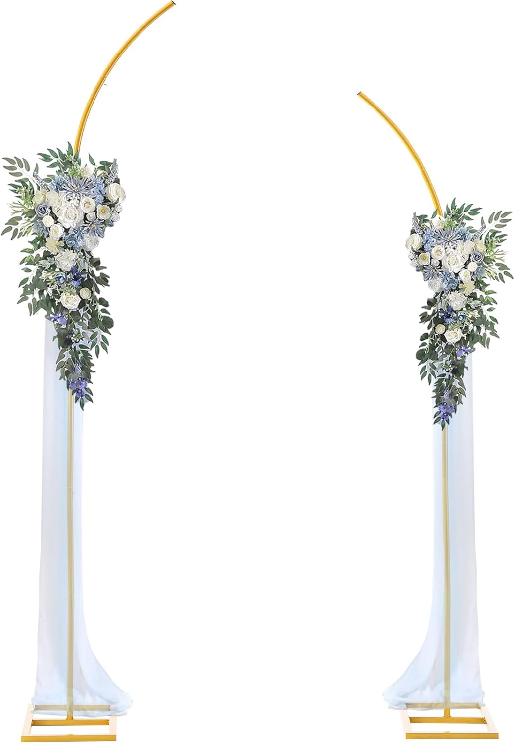 Backdrop Stand 7.2FT Circle Balloon Arch Frame Circle Backdrop Stand Gold Round Arch for Wedding Birthday Party Bridal Shower Anniversary Event Ceremony Decoration