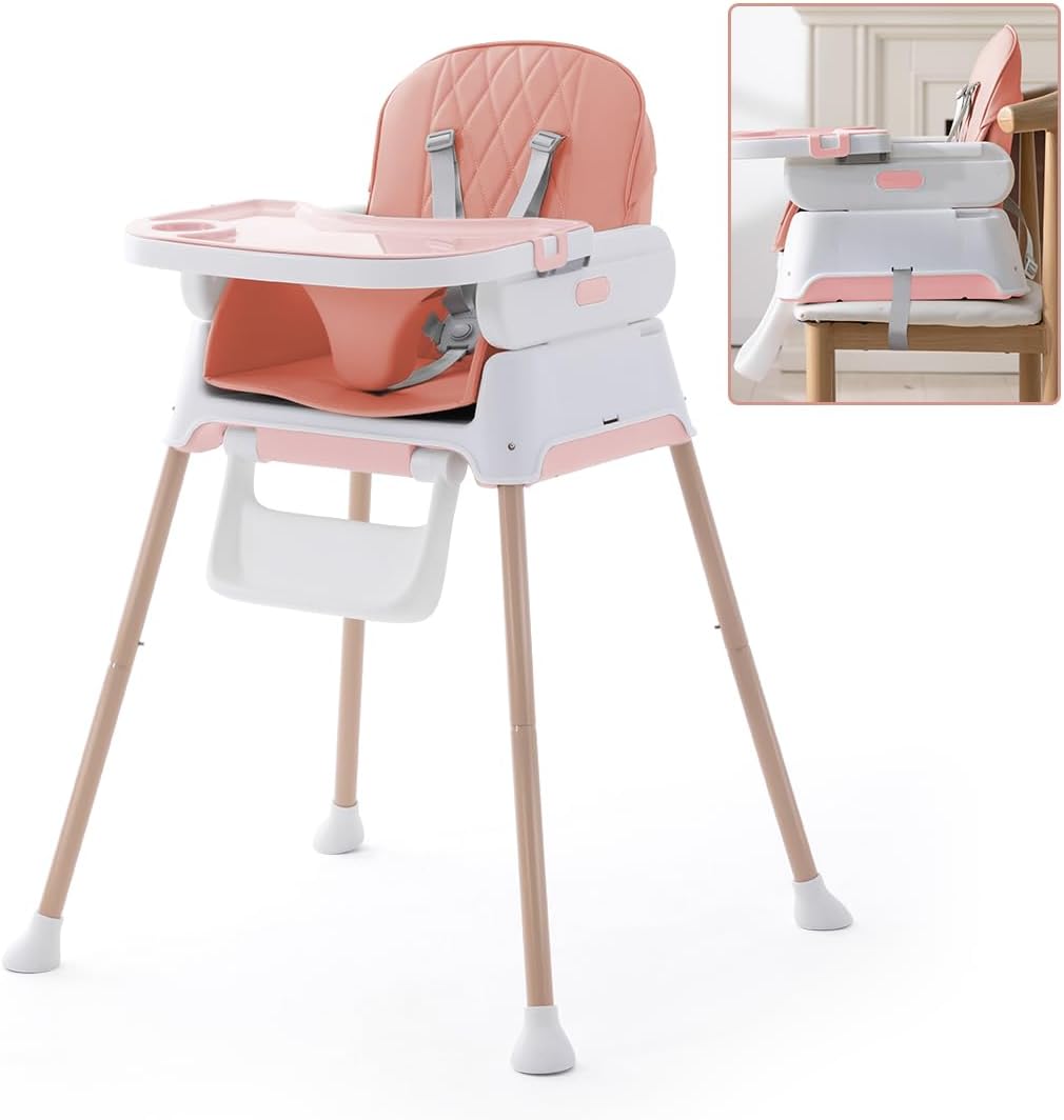 3 in 1 Baby High Chair,Adjustable Convertible Chairs Baby High Chairs for Babies and Toddlers,Portable and Easy to Clean