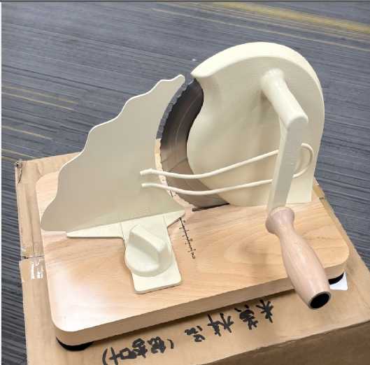 Manual Bread Slicer for Homemade Bread, Bread Cutter for Adjustable and Even Slices, Classic Hand Crank Sourdough Slicer with Scale Line & Powerful Suction Cup, Sharp Stainless Steel Blade (Cream)