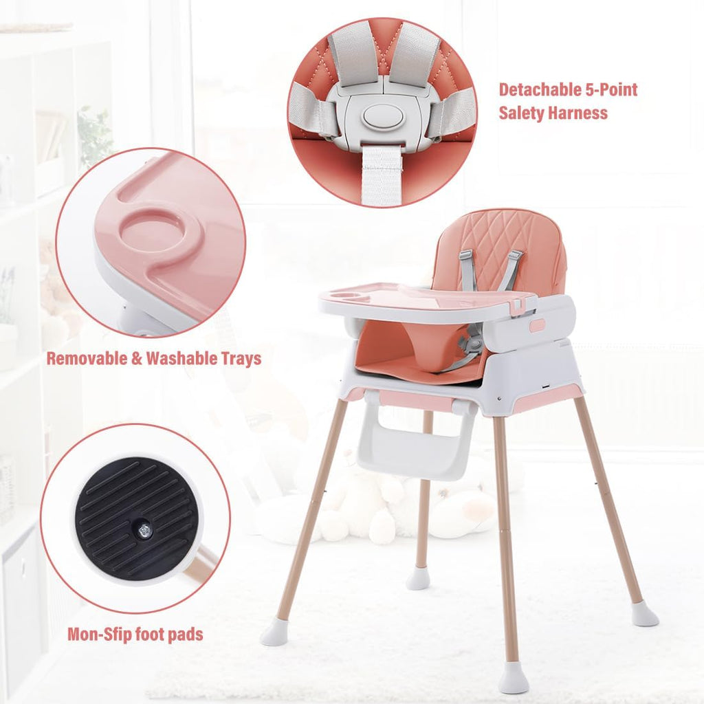 3 in 1 Baby High Chair,Adjustable Convertible Chairs Baby High Chairs for Babies and Toddlers,Portable and Easy to Clean