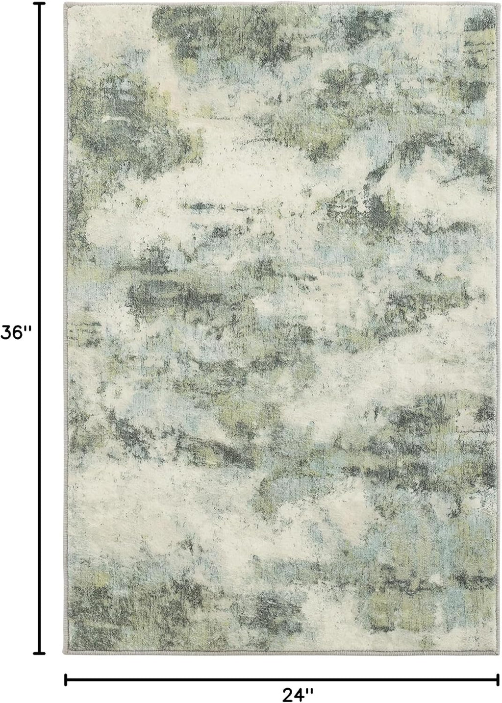 Brown Large Rugs for Living Room Bedroom, Washable Modern Abstract Low Pile Carpet with Rubber Backing, Foldable, Non Slip Thin Area Rug, Ultra Soft