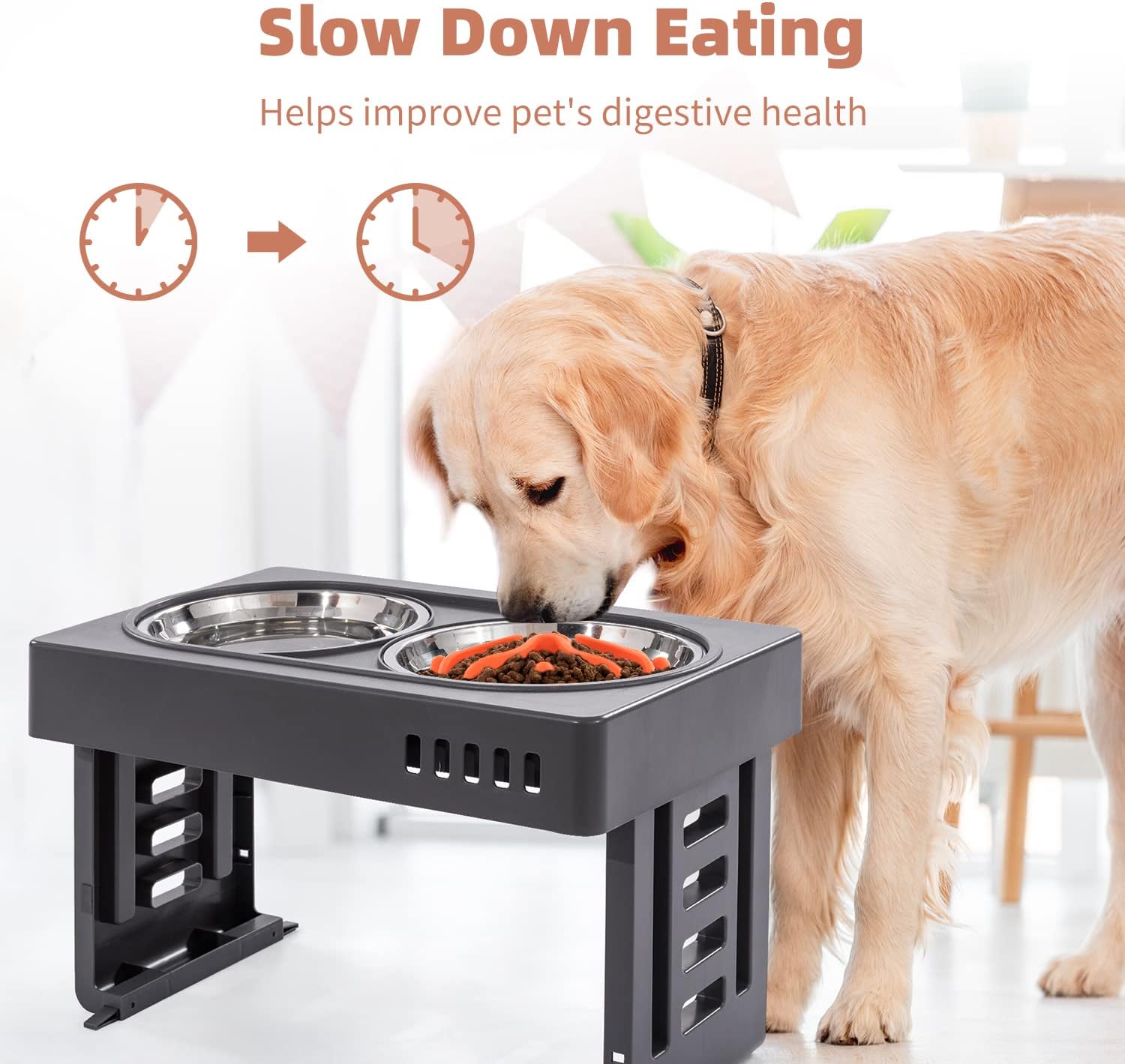 Slow Feeder Dog Bowls Insert, Puzzle Slow Feeder Insert with 51 Octopus Suction Cups for Medium Large Size Dog Food Bowl Over 6.5" Wide