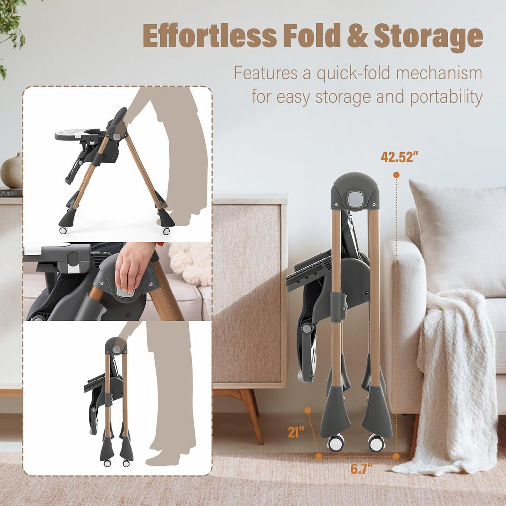 3 in 1 Baby High Chair,Adjustable Convertible Chairs Baby High Chairs for Babies and Toddlers,Portable and Easy to Clean