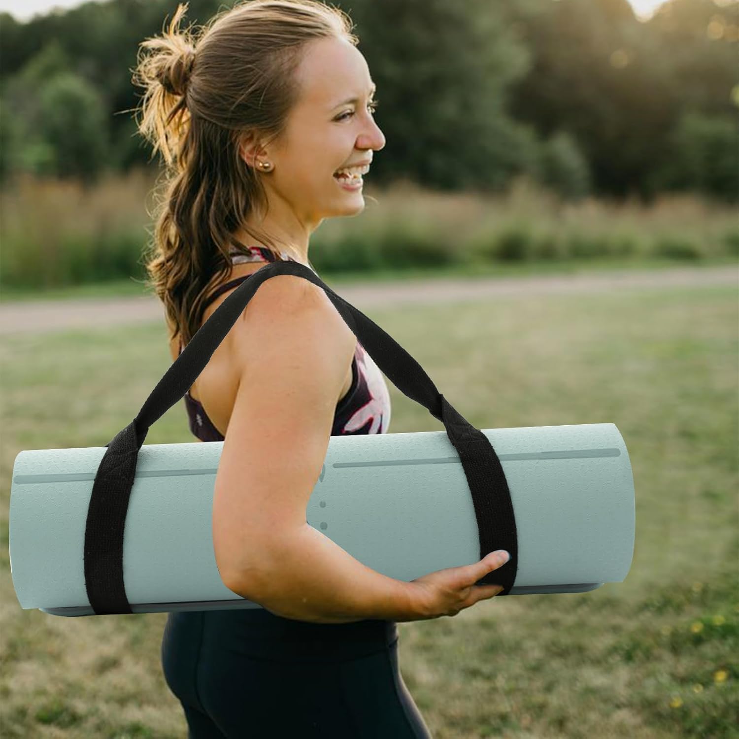 Yoga Mat Extra Thick 1/3'' & 2/5" Non Slip Yoga Mats for Women Eco Friendly TPE Fitness Exercise Mat with Carrying Sling & Storage Bag