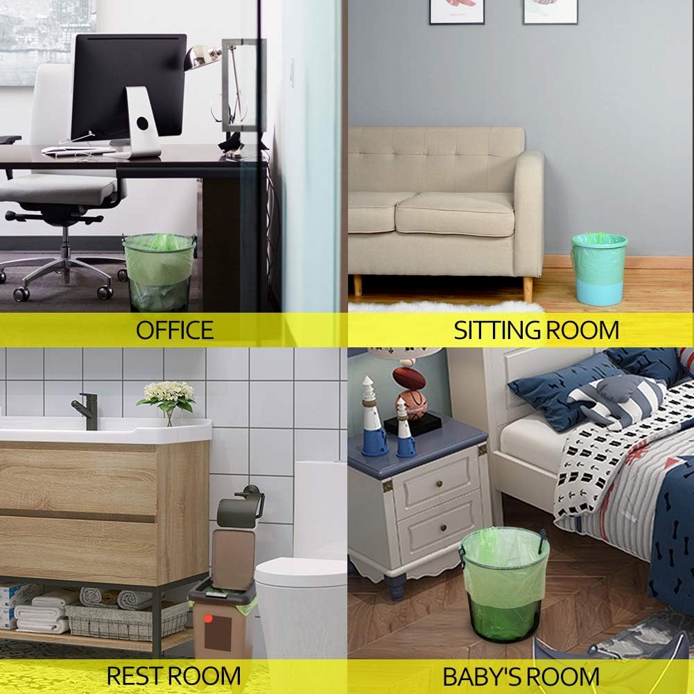 Biodegradable 8 Gallon Trash Bags, AYOTEE Garbage Bags 8 gallon, Compostable Medium Trash Bag, Unscented Leak Proof Bag for Office, Home, Bathroom, Bedroom, Car, Kitchen, Petme, Bathroom, Bedroom, Car, Kitchen, Pet