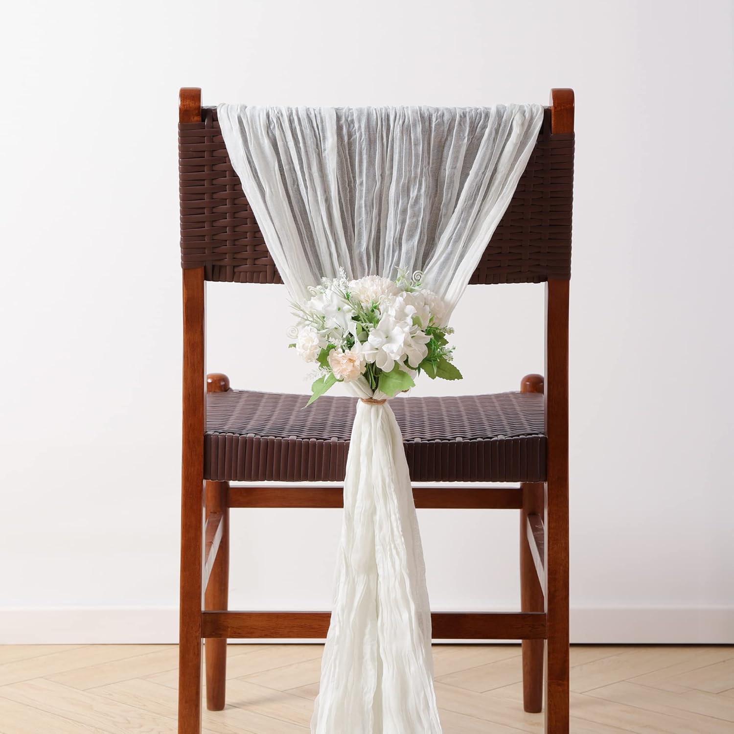 Rust Gauze Table Runner, Sheer Cheesecloth Table Runner Bulk for Holiday Party Bridal Shower Romantic Boho Table Decor