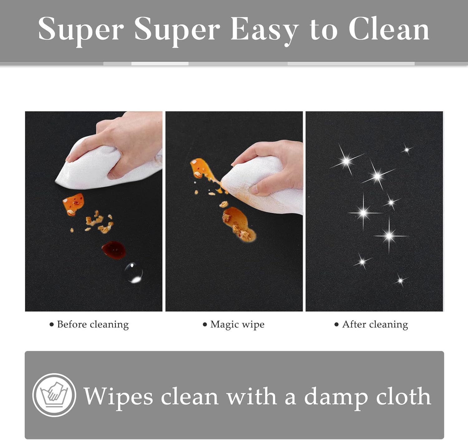 Fitted Vinyl Tablecloth with Elastic Edged & Flannel Backing, Waterproof Wipeable Round Table Cover for Indoor Outdoor Patio Use