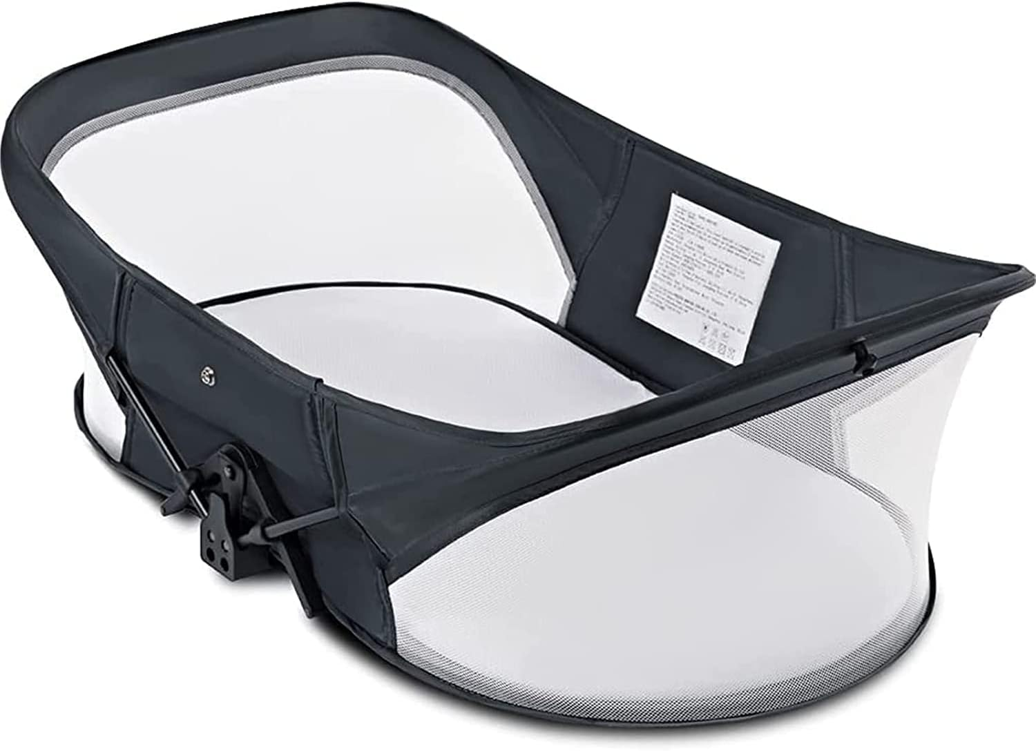 Baby Portable Travel Pod with Mosquito Net and Sunshade Canopy,Easy to Fold and Lightweight,Deep Grey